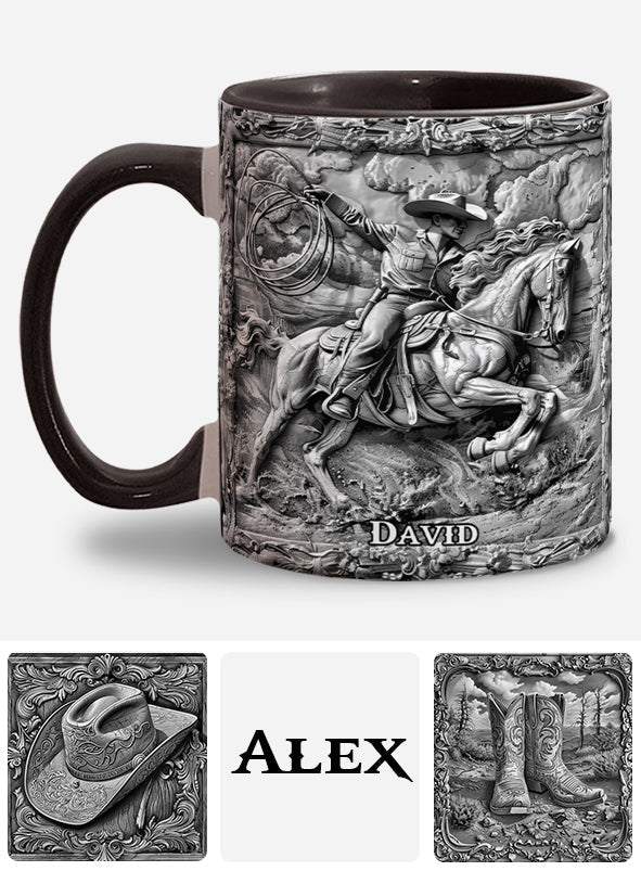 Western Cowboy - Personalized Western Outfit Accent Mug