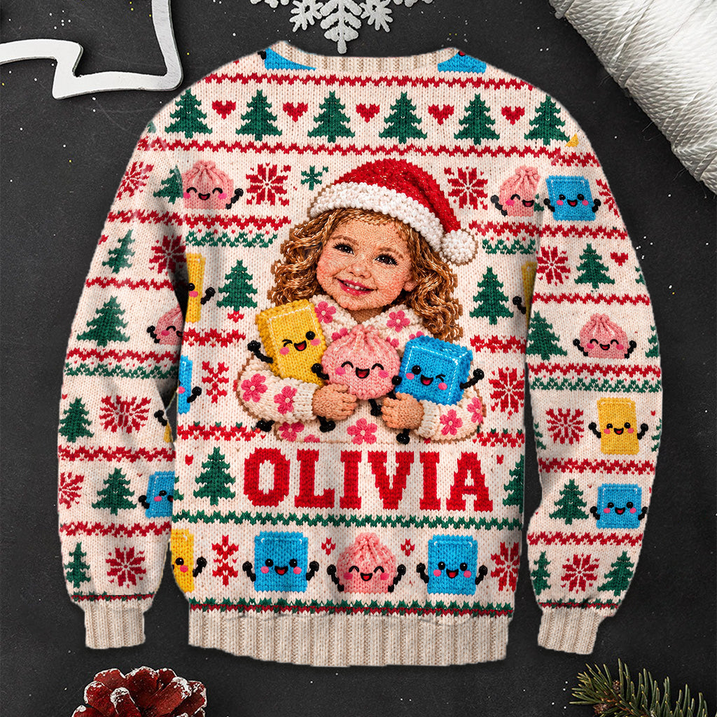 Merry Squishmas - Personalized Kid Ugly Sweater