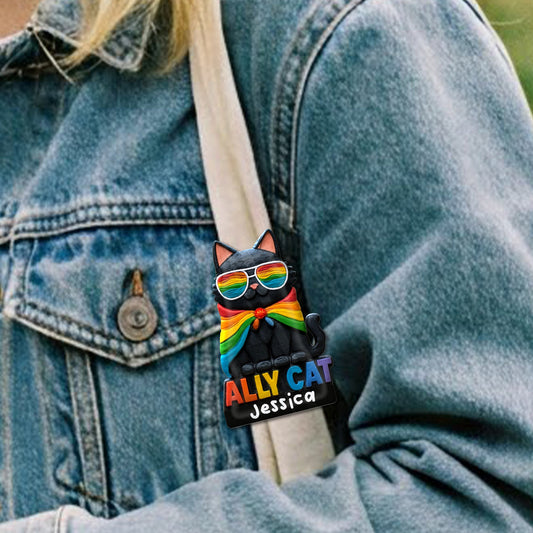Ally Cat - Épinglette personnalisée de soutien LGBT