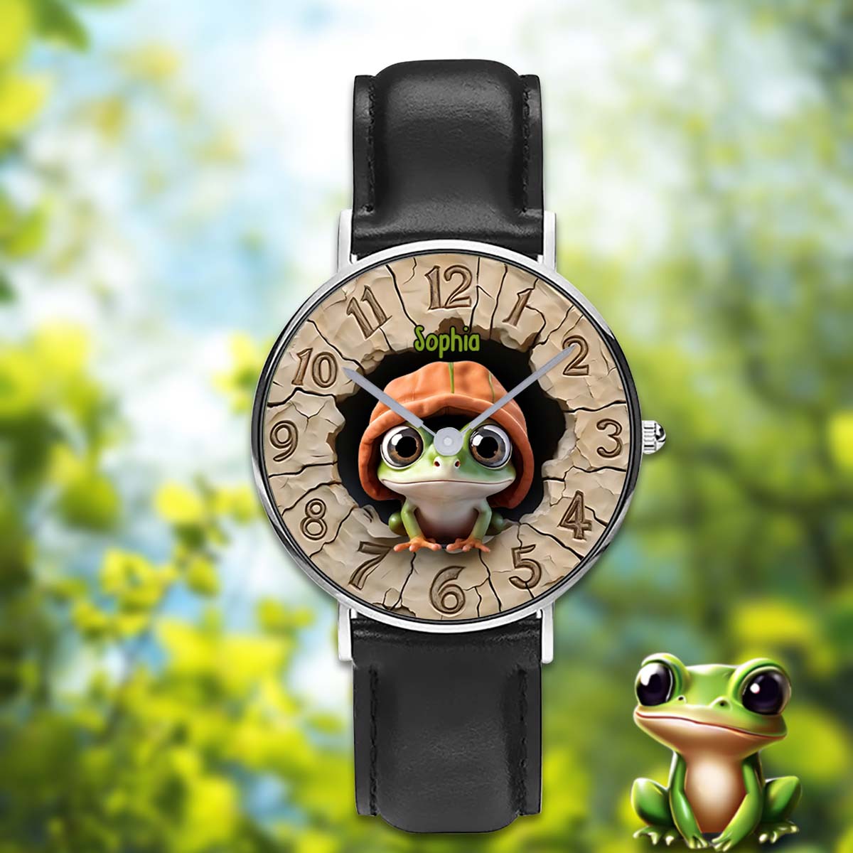 Love Frog – Personalisierte Frosch-Handuhr