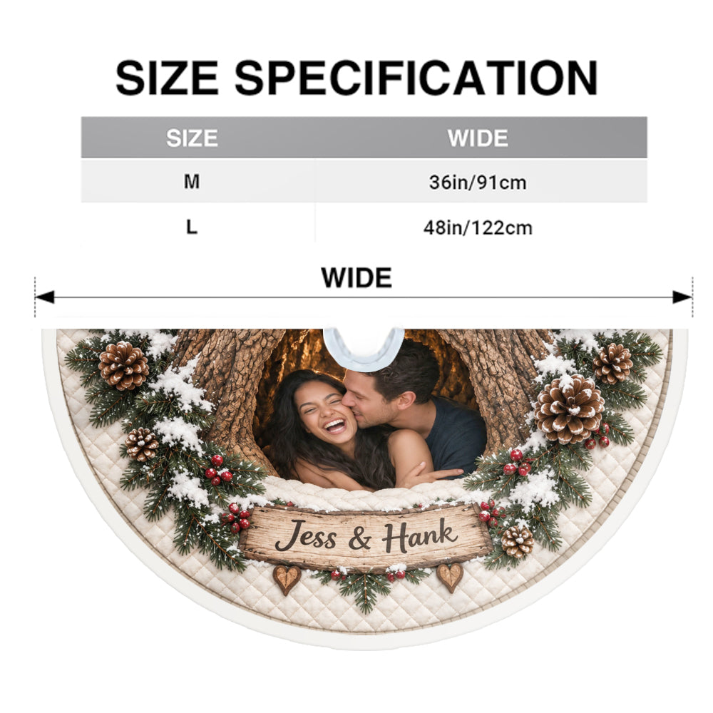 Custom From Any Photo - Personalized Couple Tree Skirt
