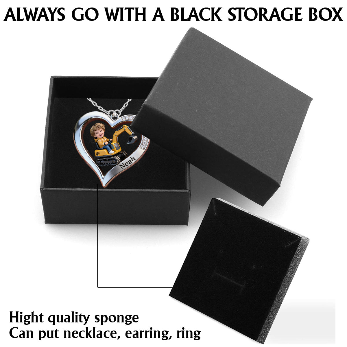 Custom Any Photo - Personalized Kid Shaped Metal Pendant Necklace