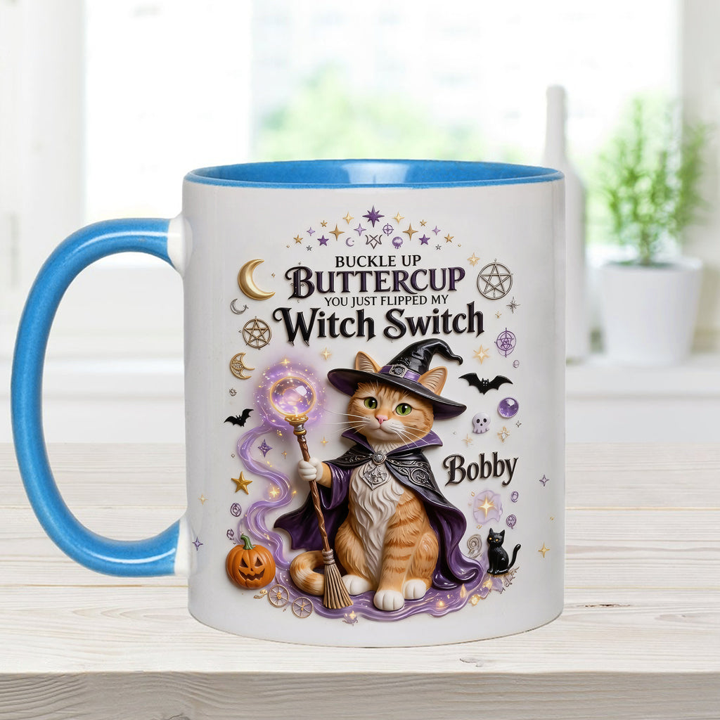 Cat Witch - Personalized Cat Accent Mug & Coaster