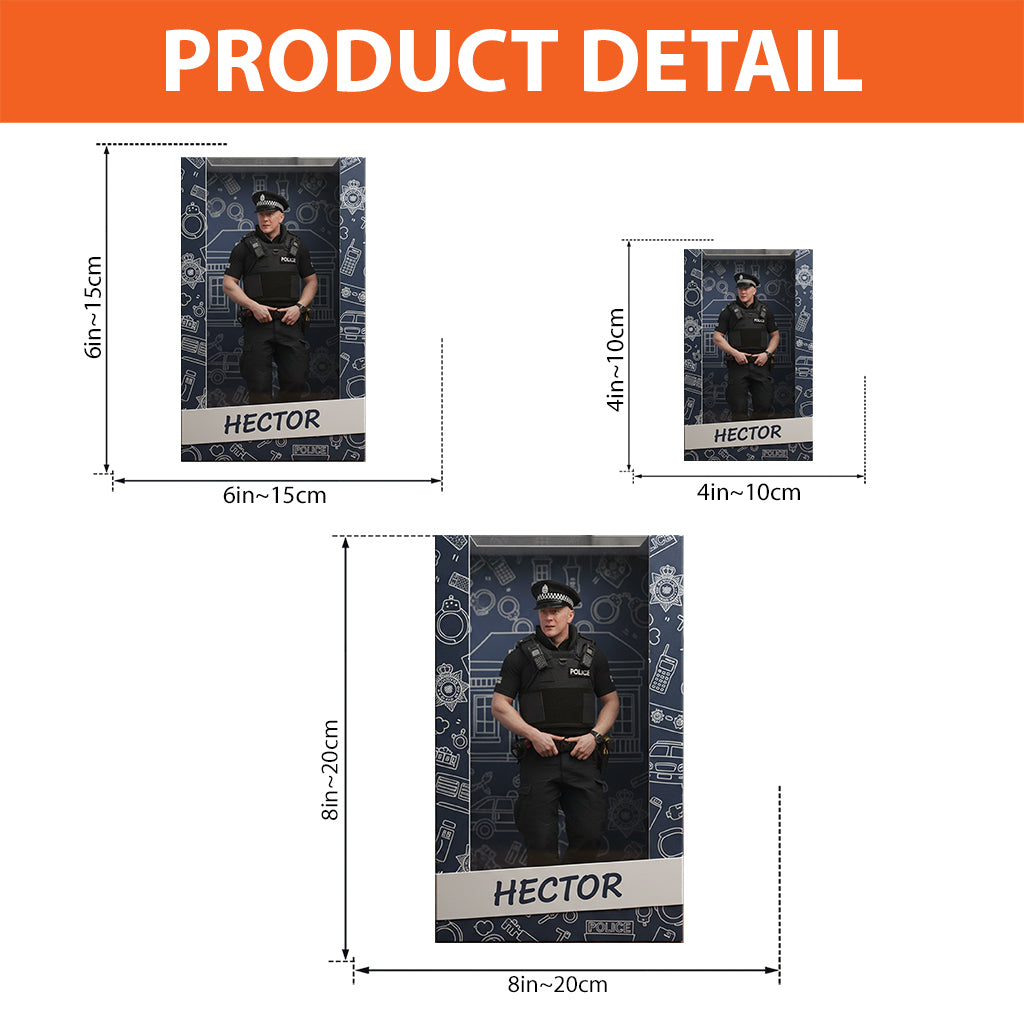 Individuell gestaltbare Acrylplakette mit Foto Ihres Lieblingspolizisten