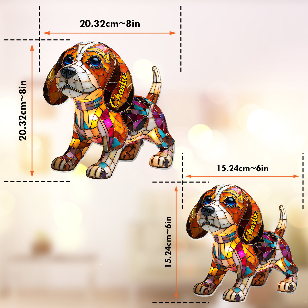 I Love My Dog - Personalized Dog Window Hanging Suncatcher Ornament