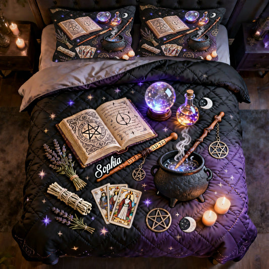 Hexerei – Personalisiertes Hexen-Quilt-Set