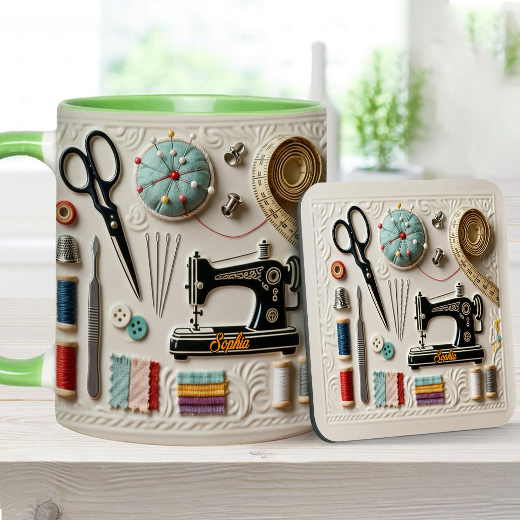 Mug personnalisé « J’adore coudre »