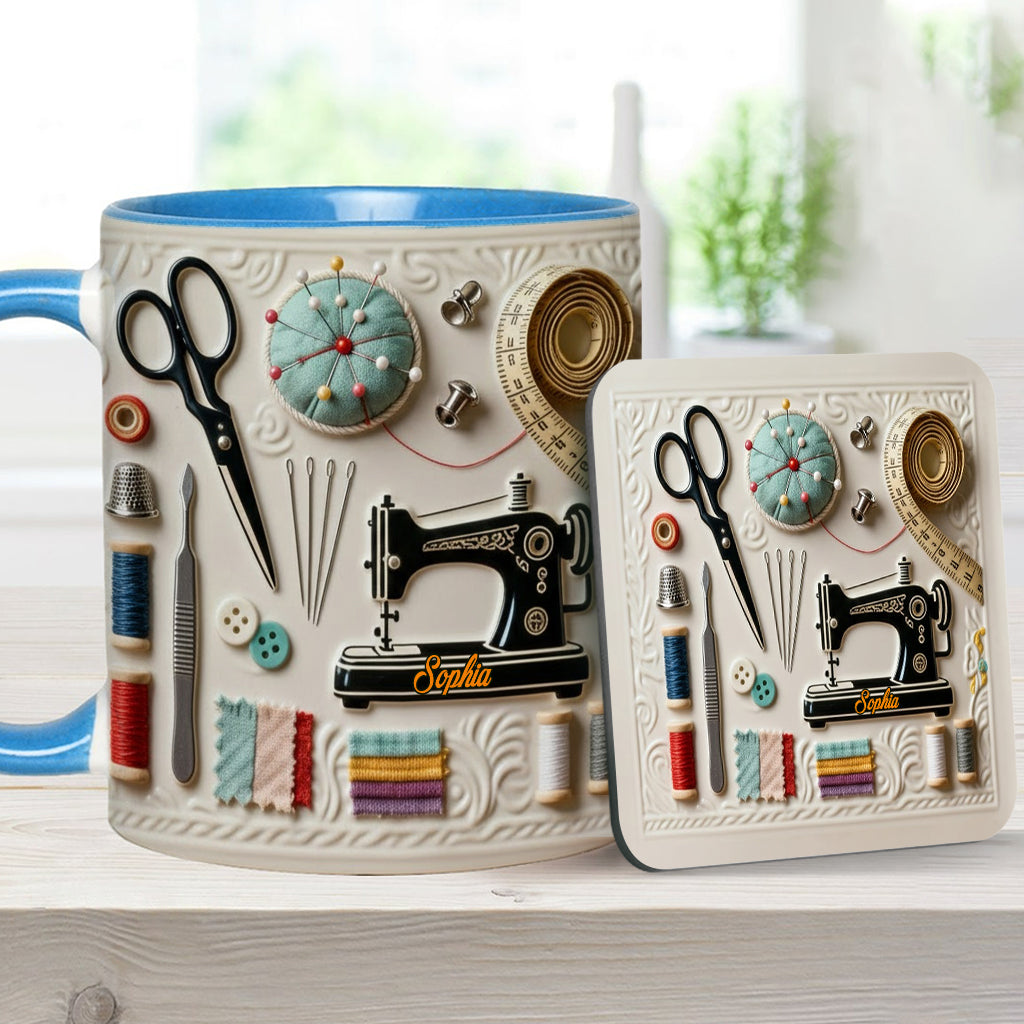 Mug personnalisé « J’adore coudre »