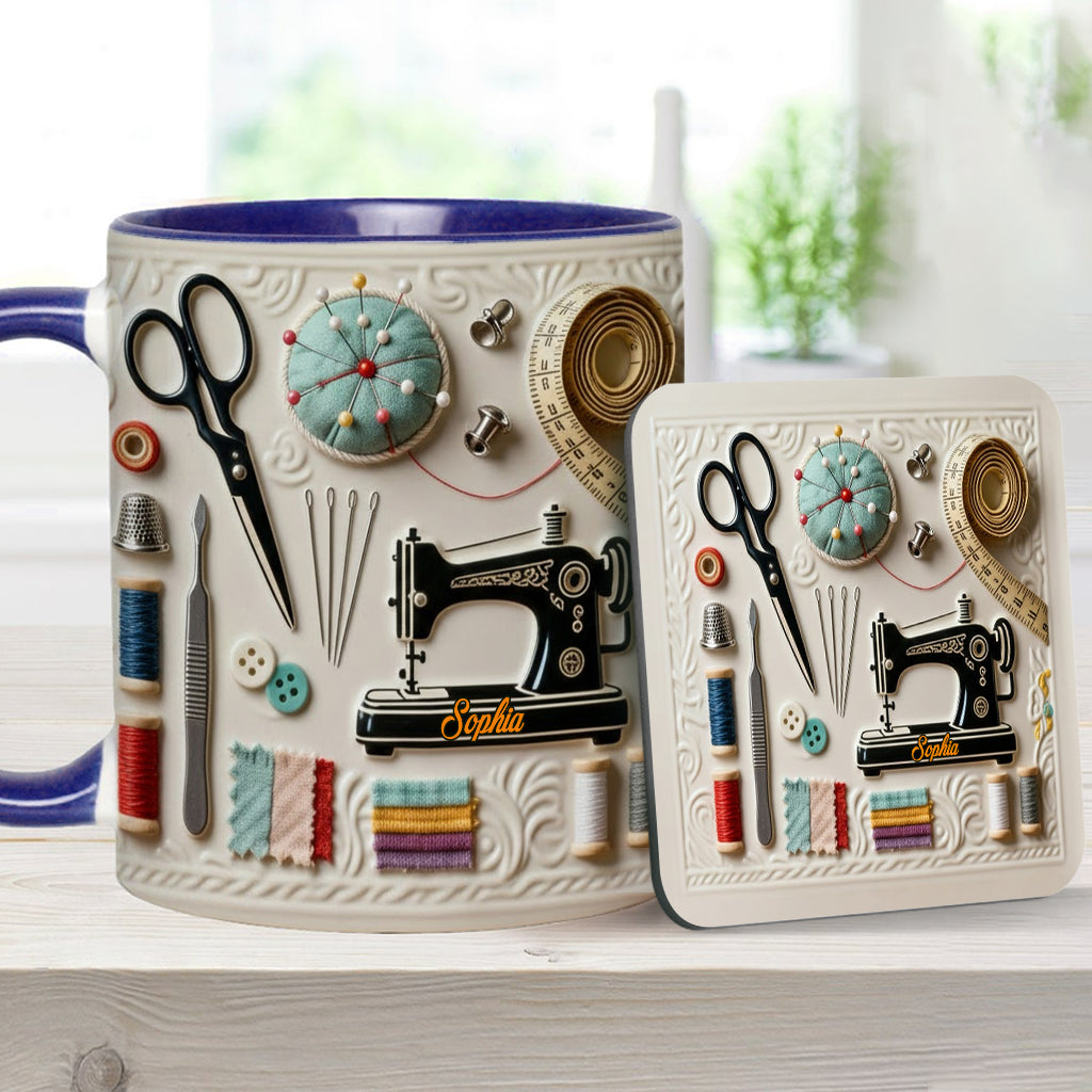 Mug personnalisé « J’adore coudre »