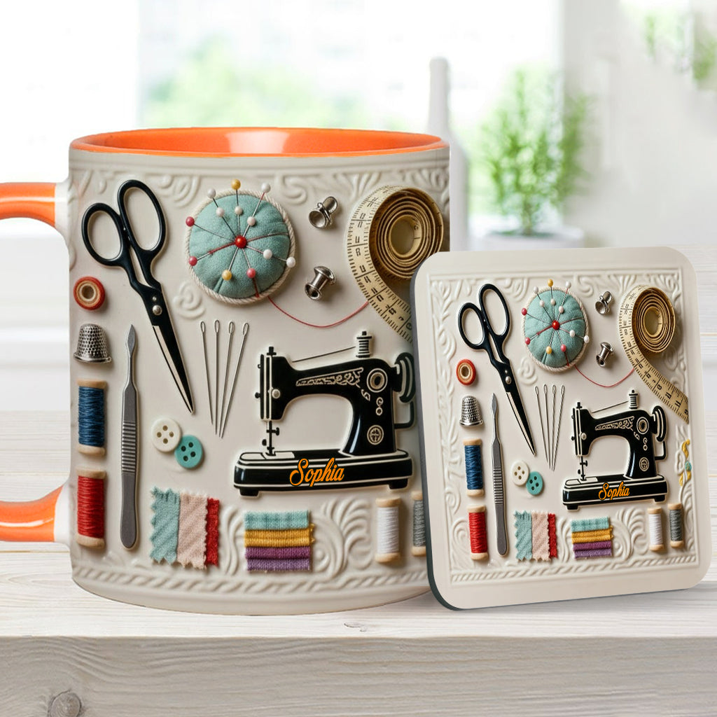Mug personnalisé « J’adore coudre »
