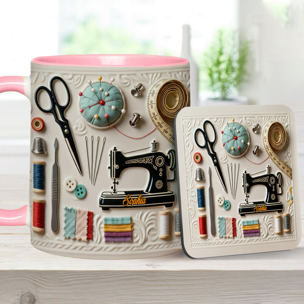 Mug personnalisé « J’adore coudre »
