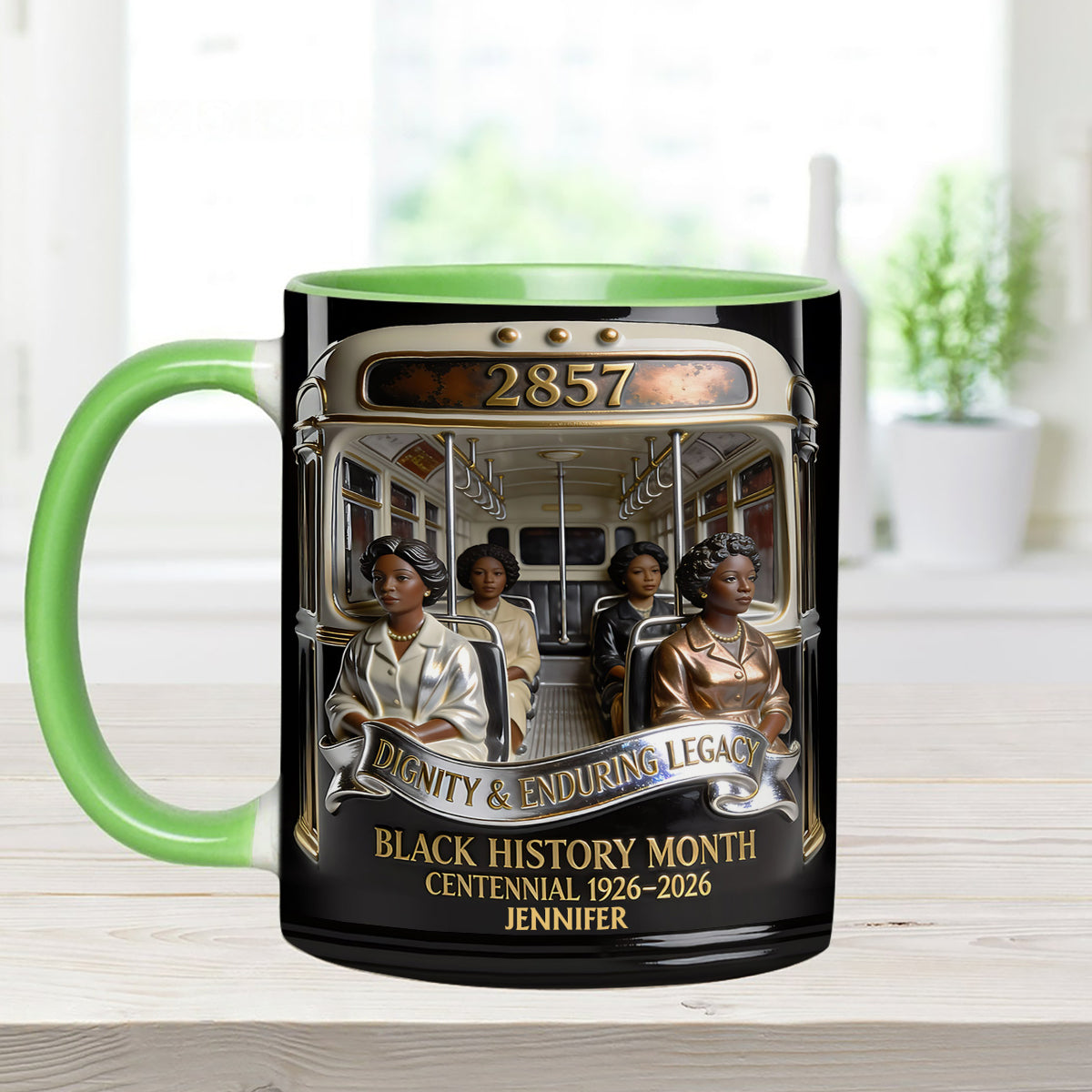 Monat der Schwarzen Geschichte – Personalisierte Tasse mit Acryl-Rührstäbchen