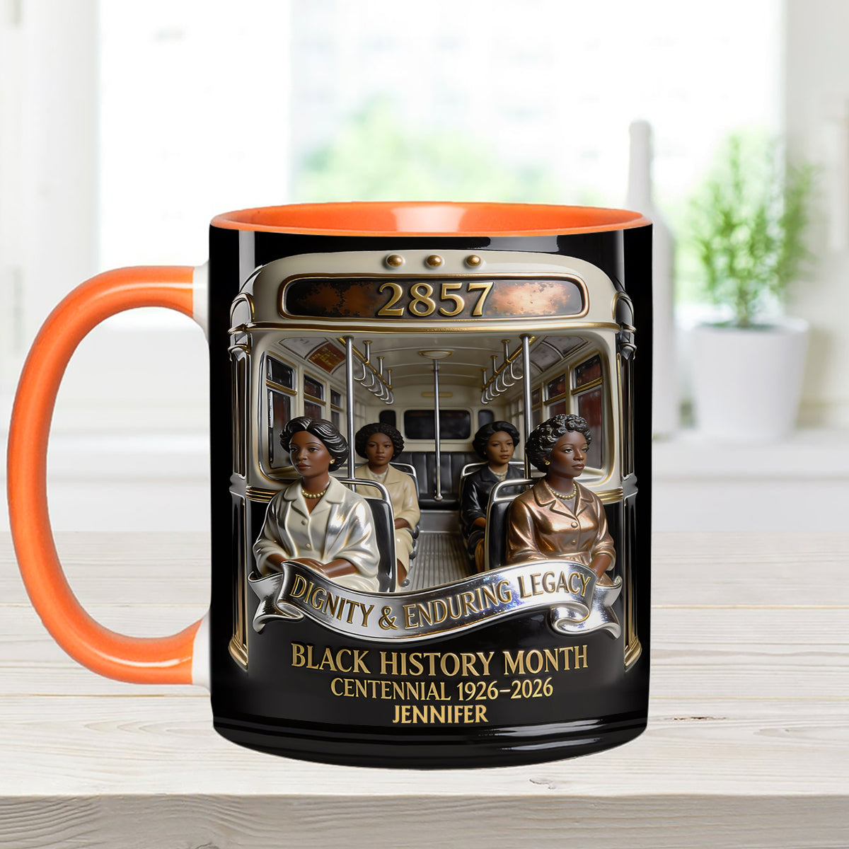Monat der Schwarzen Geschichte – Personalisierte Tasse mit Acryl-Rührstäbchen