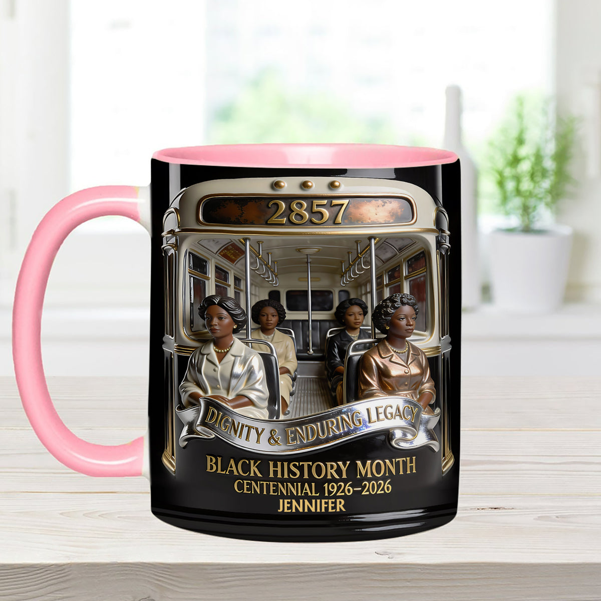 Monat der Schwarzen Geschichte – Personalisierte Tasse mit Acryl-Rührstäbchen