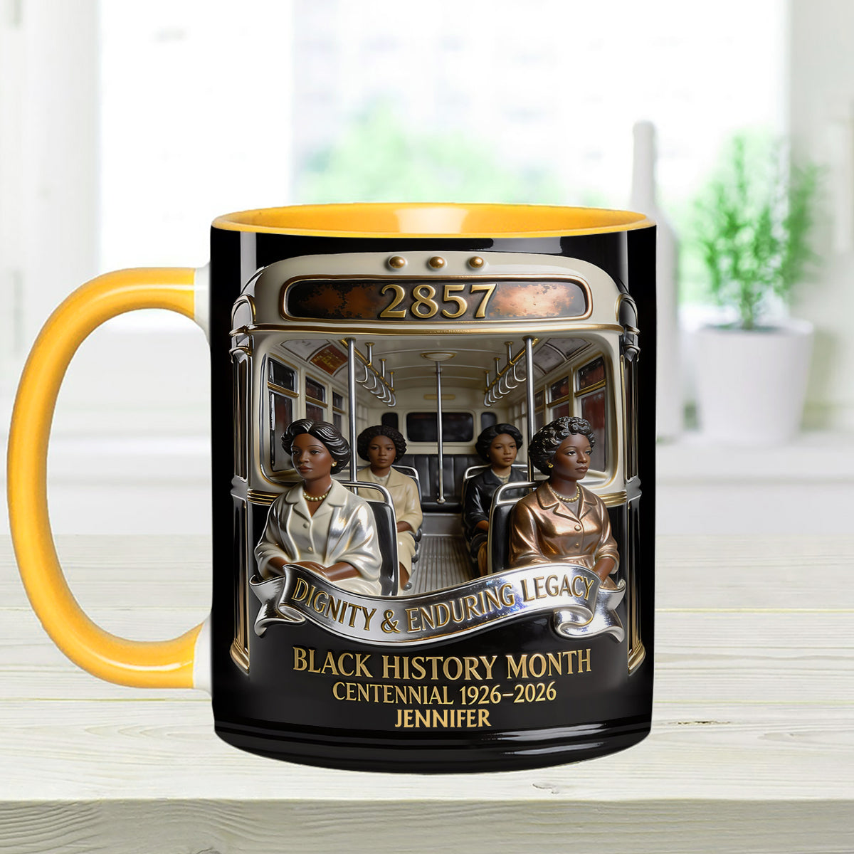 Monat der Schwarzen Geschichte – Personalisierte Tasse mit Acryl-Rührstäbchen