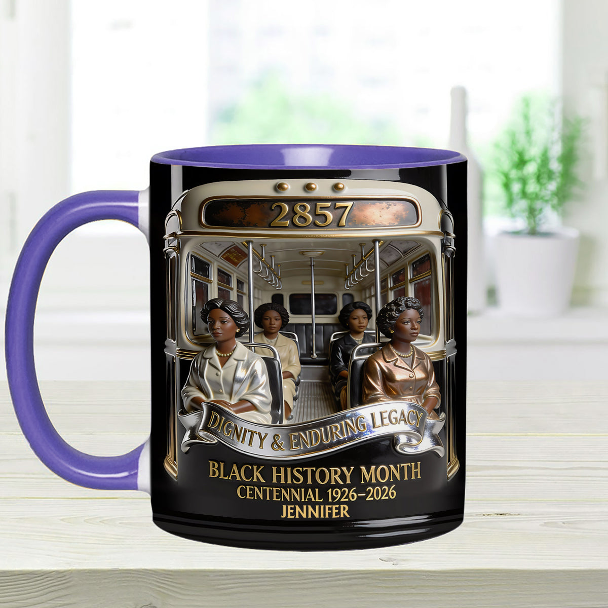 Monat der Schwarzen Geschichte – Personalisierte Tasse mit Acryl-Rührstäbchen