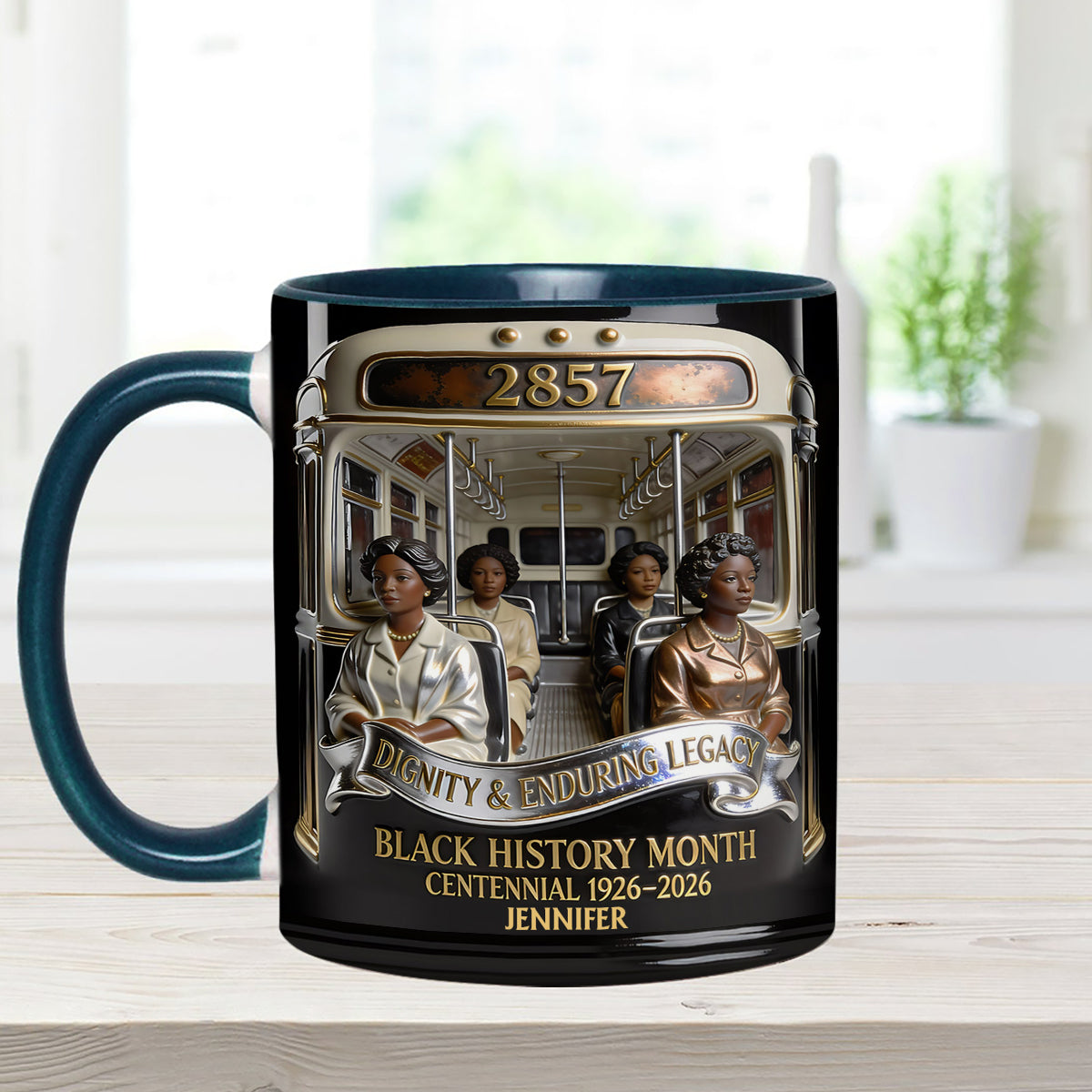 Monat der Schwarzen Geschichte – Personalisierte Tasse mit Acryl-Rührstäbchen