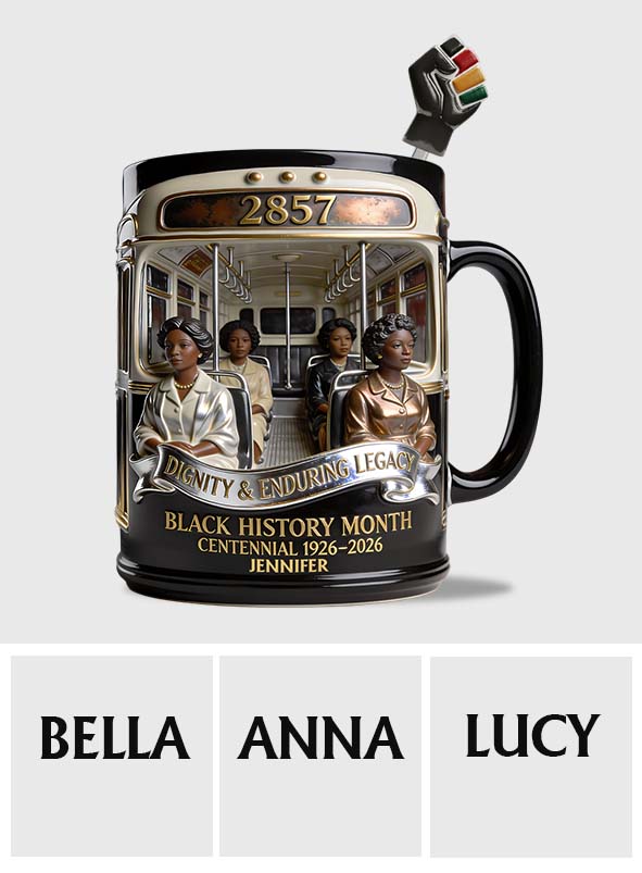 Monat der Schwarzen Geschichte – Personalisierte Tasse mit Acryl-Rührstäbchen