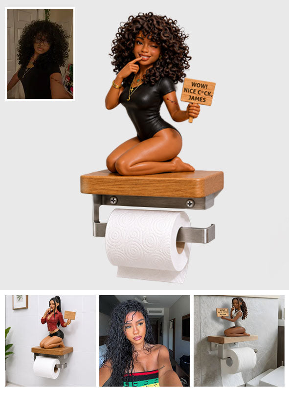 Wow! Big C*ck - Personalized Spicy Couple Toilet Paper Holder