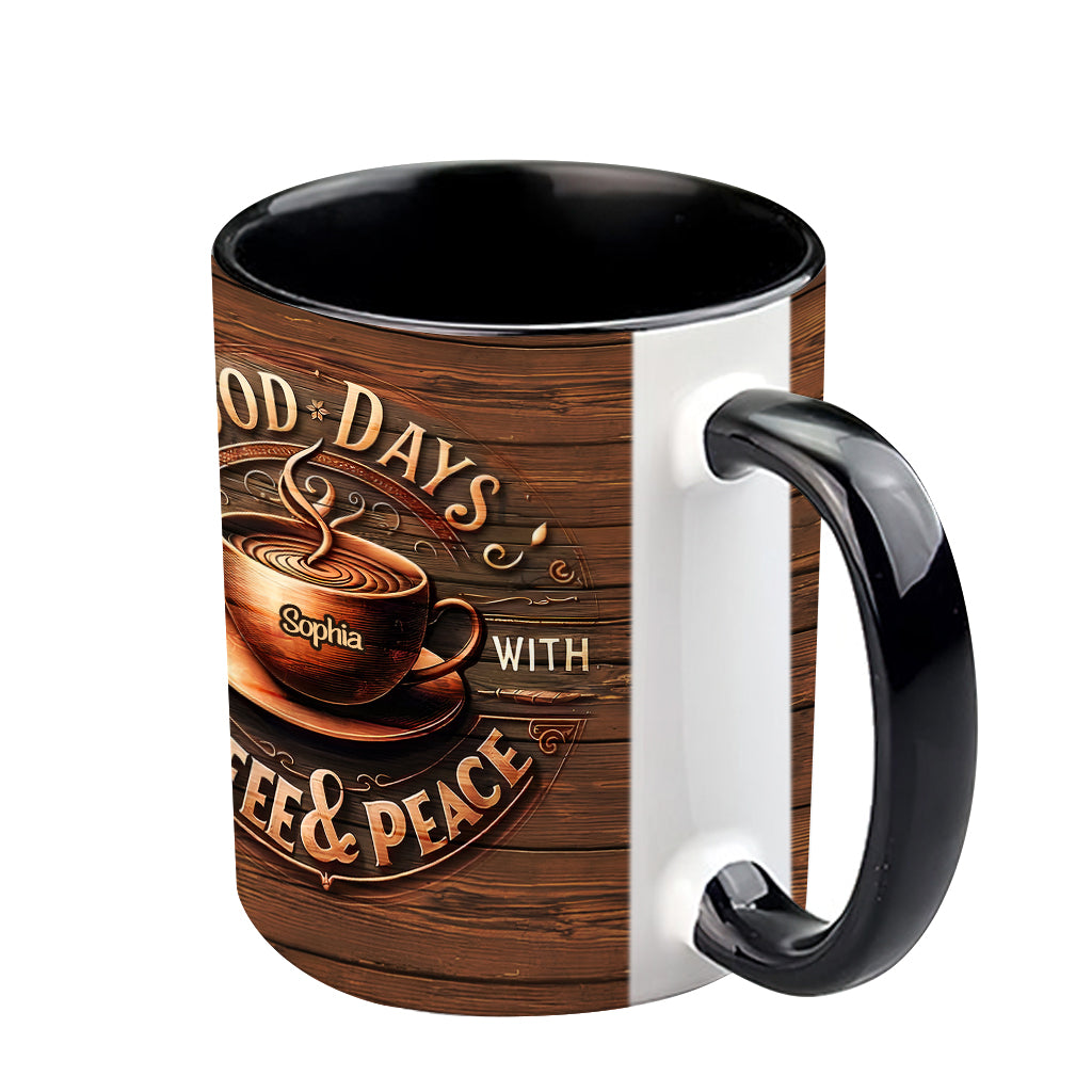 Les belles journées commencent par un café et un moment de calme - Mug personnalisé à café