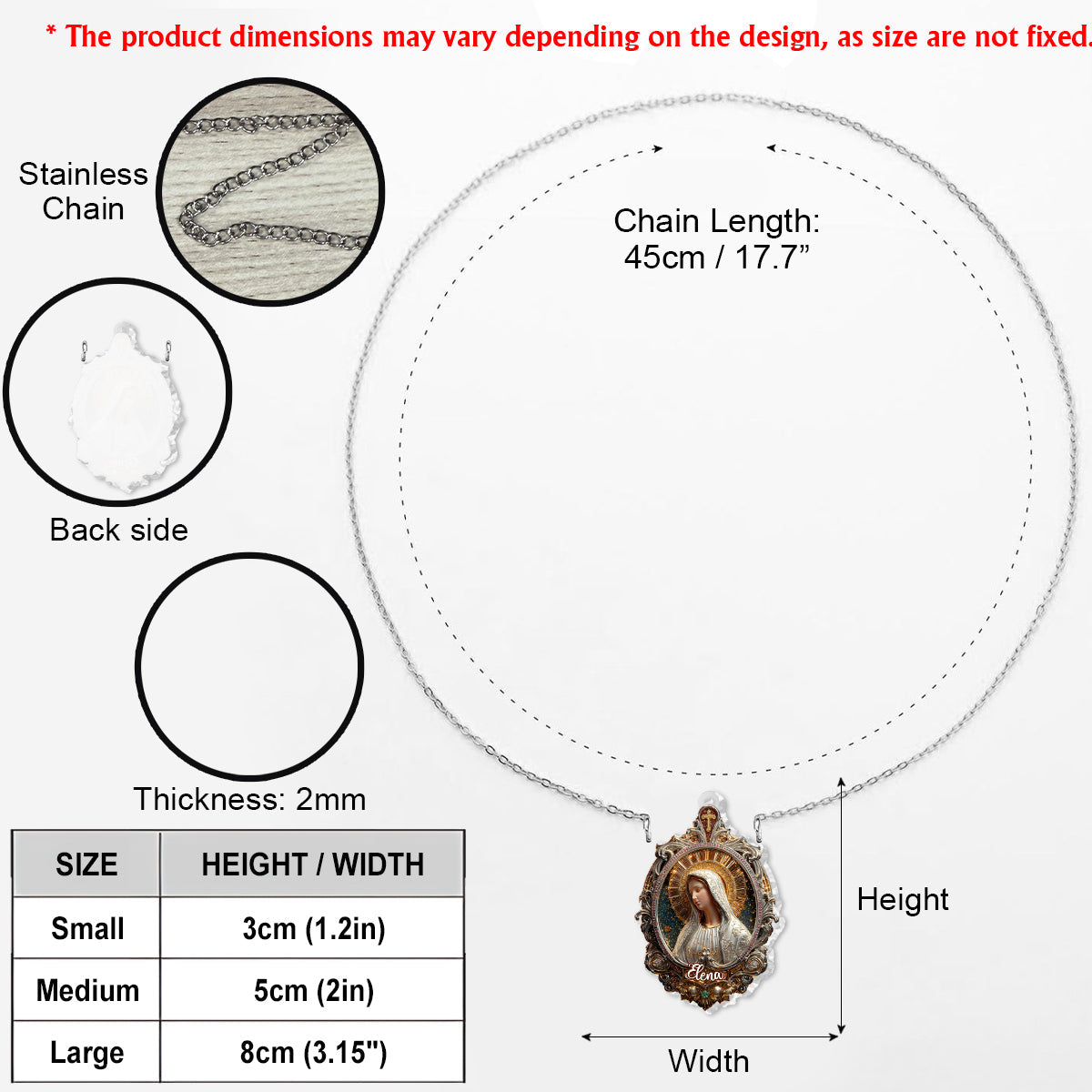 Je suis un enfant de Dieu - Collier pendentif chrétien personnalisé de forme unique