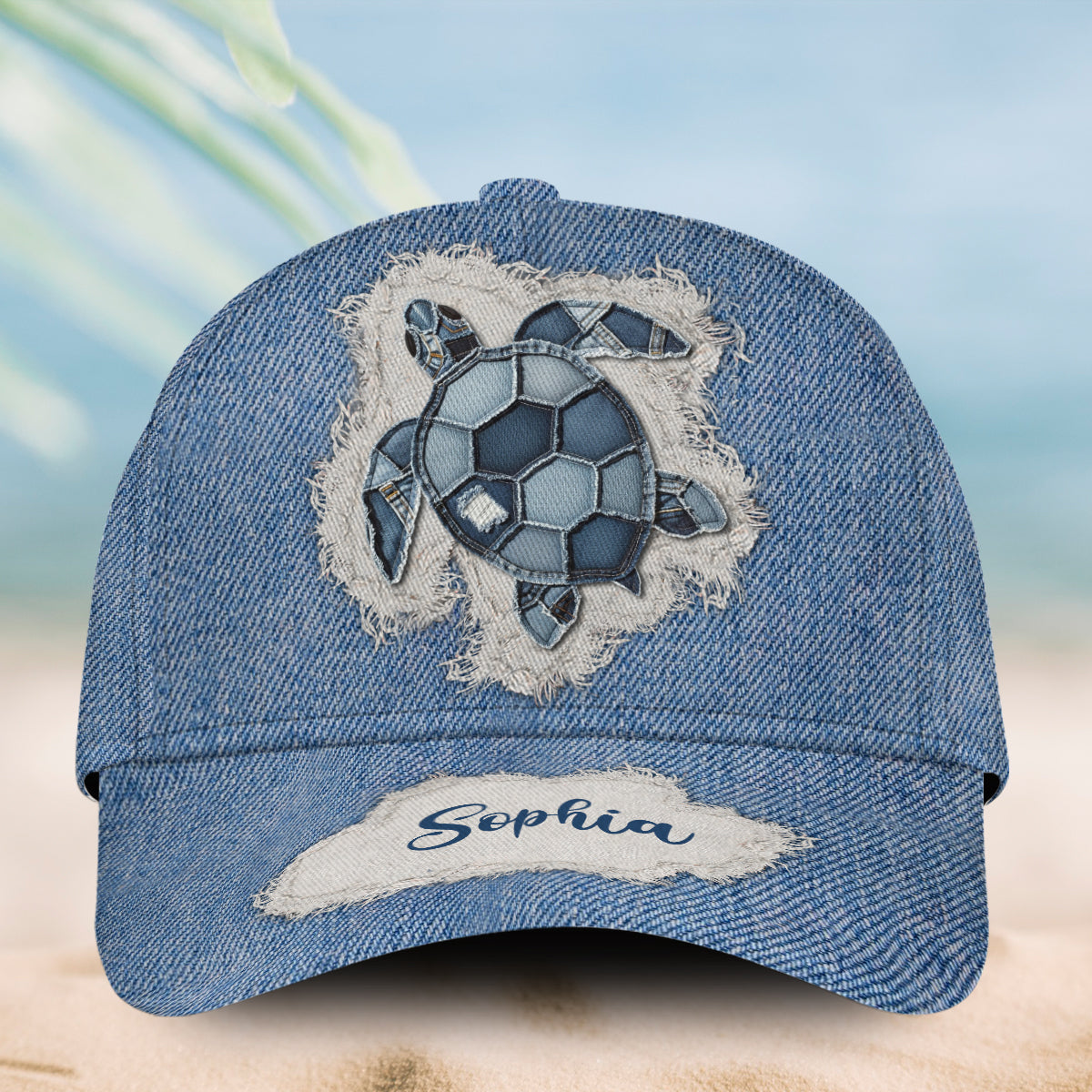Blaue Schildkröte – Personalisierte klassische Schildkrötenkappe