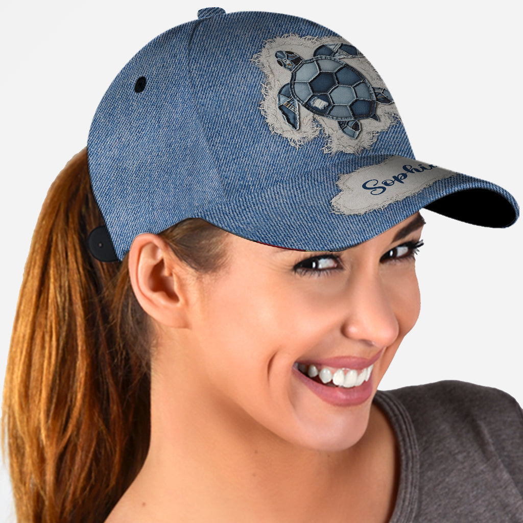 Blaue Schildkröte – Personalisierte klassische Schildkrötenkappe