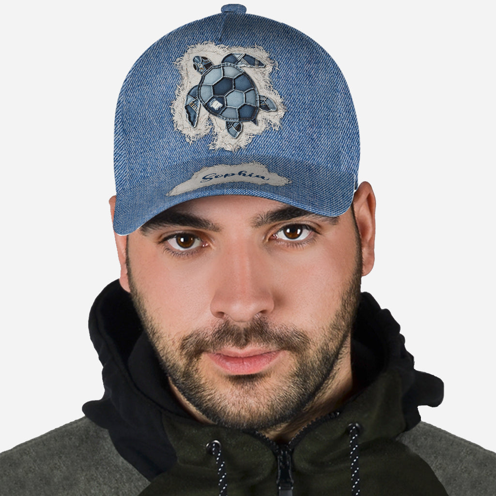 Blaue Schildkröte – Personalisierte klassische Schildkrötenkappe