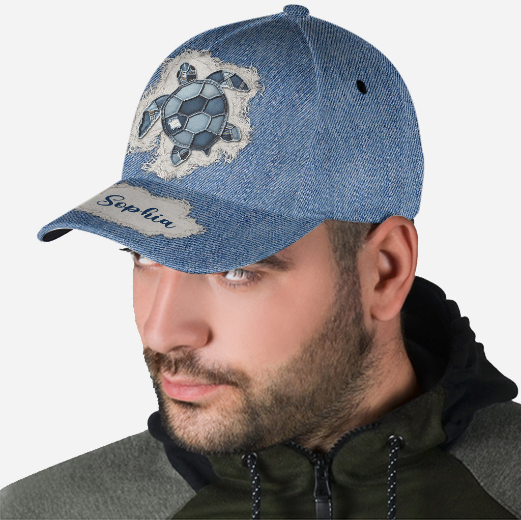 Blaue Schildkröte – Personalisierte klassische Schildkrötenkappe