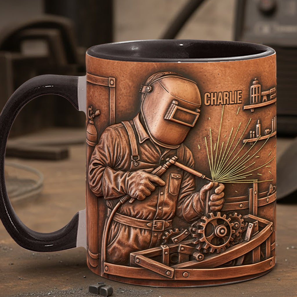 Stärkster Schweißer – Personalisierte Tasse mit Schweißer-Motiv
