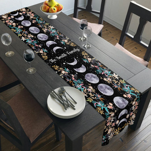 Floral Moon - Personalized Witch Table Runner