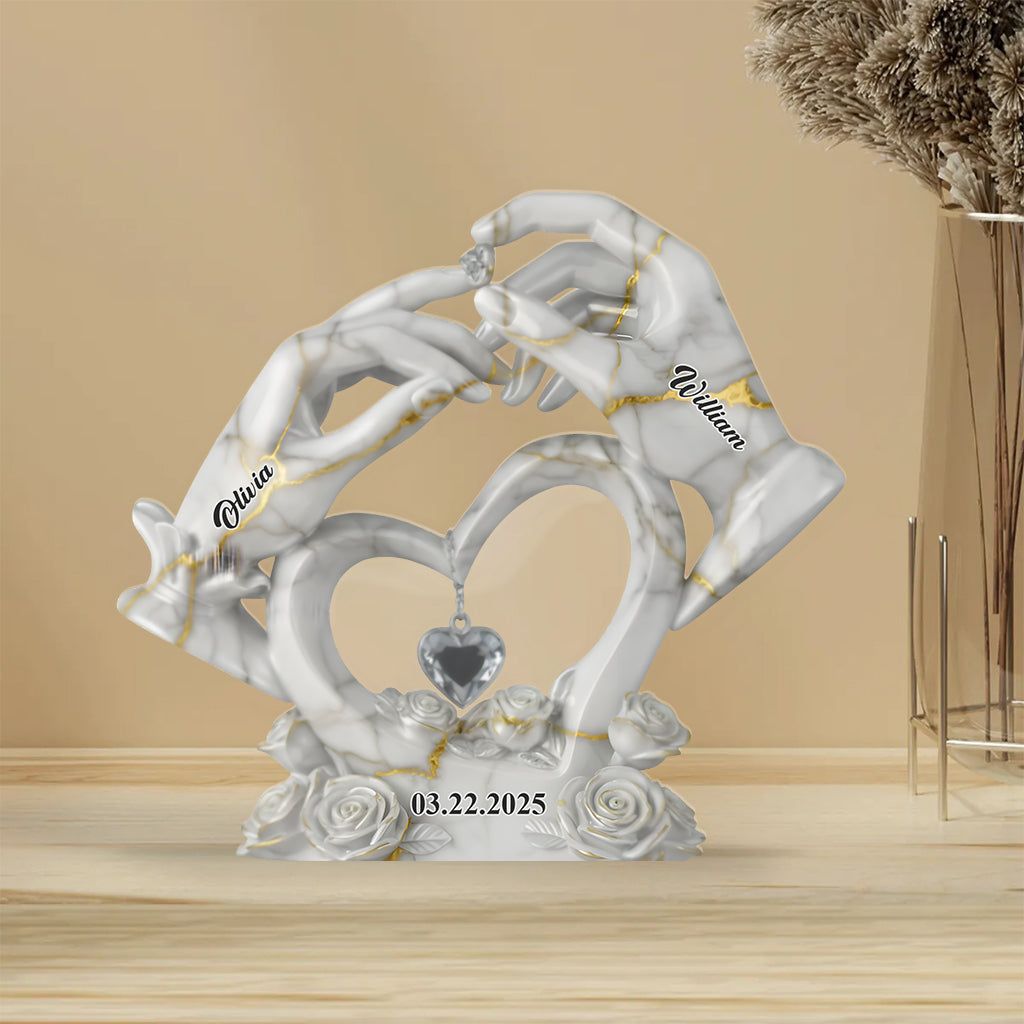 Together Forever I Love You - Personalized Couple Custom Shaped Acrylic Plaque