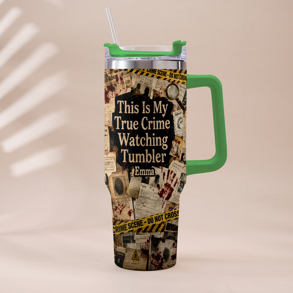 This Is My True Crime Watching Tumbler - Personalized True Crime Tumbler With Plush Charm