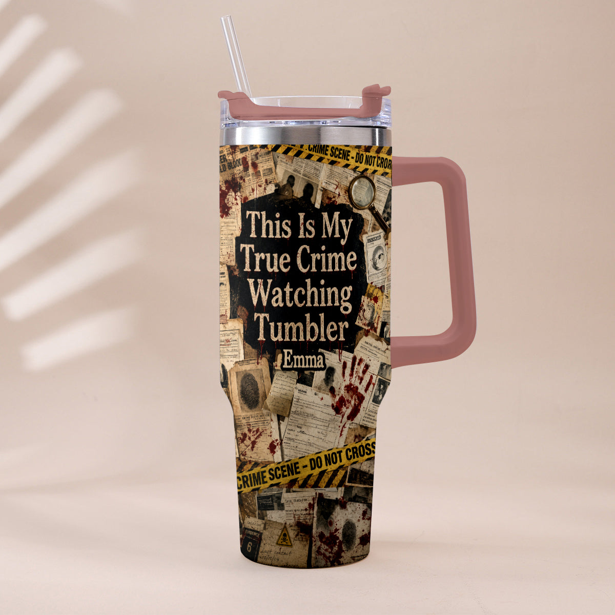 This Is My True Crime Watching Tumbler - Personalized True Crime Tumbler With Plush Charm