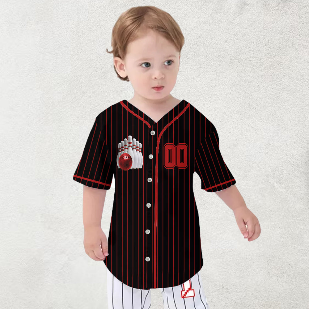 Je préférerais être au bowling - Maillot de baseball personnalisé pour le bowling