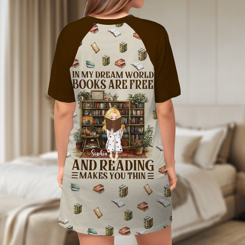 Dans mon monde de rêve - Robe-t-shirt personnalisée « Dans mon monde de rêve »