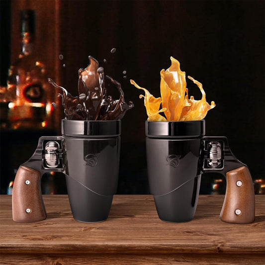 Black Ceramic Gun Cup