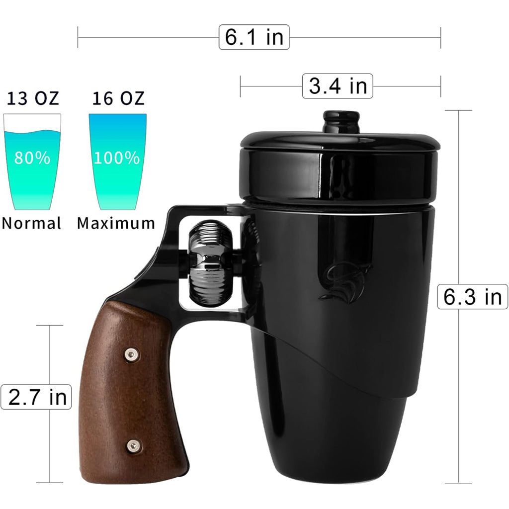 Black Ceramic Gun Cup