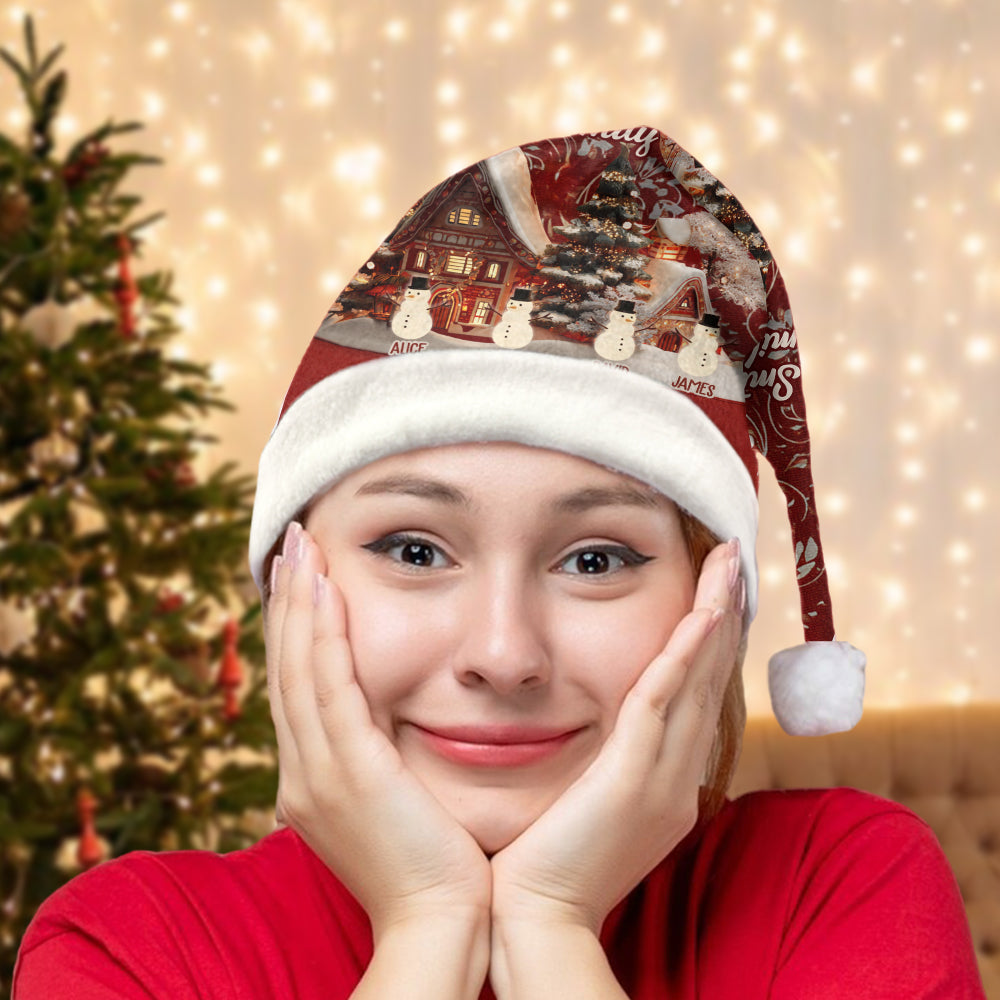 Unsere Familie – Personalisierte Weihnachtsmannmütze für die ganze Familie