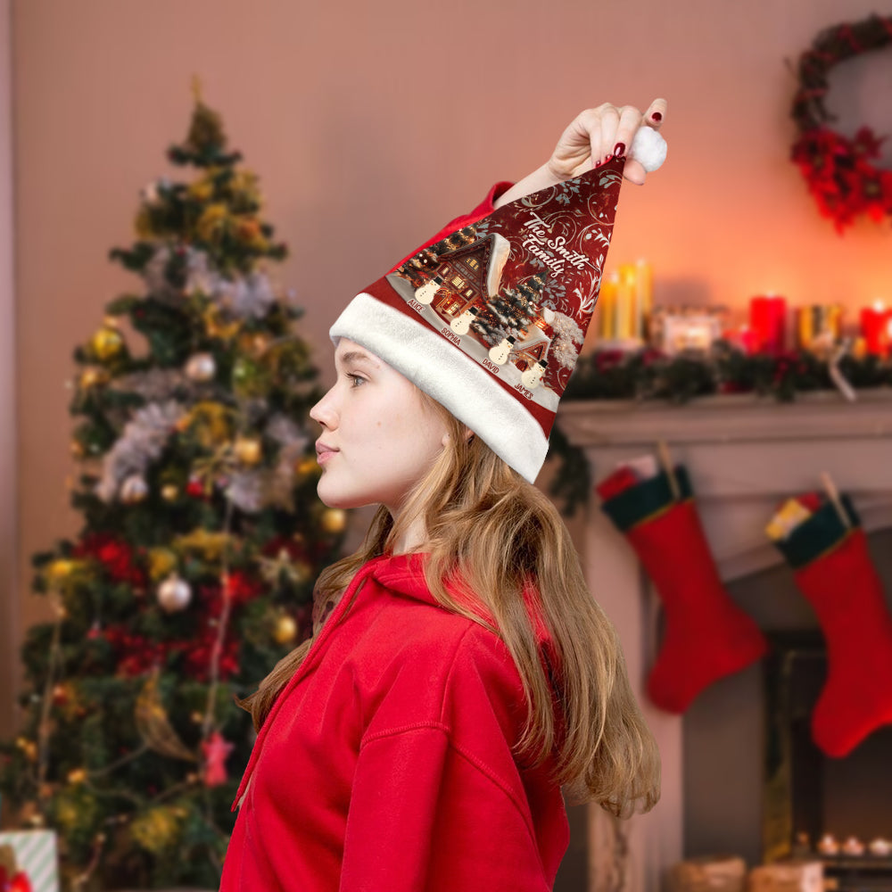 Unsere Familie – Personalisierte Weihnachtsmannmütze für die ganze Familie