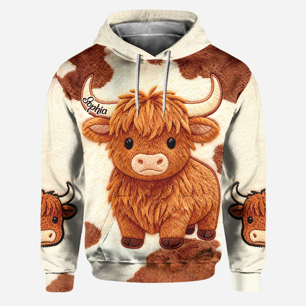 Vache des Highlands mignonne - Sweat à capuche et legging personnalisés avec motif vache des Highlands