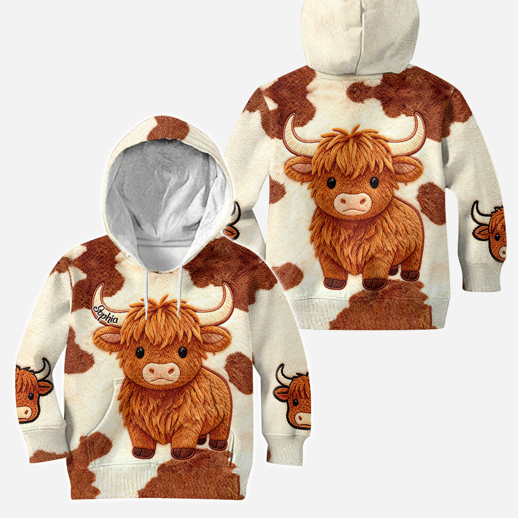 Vache des Highlands mignonne - Sweat à capuche et legging personnalisés avec motif vache des Highlands