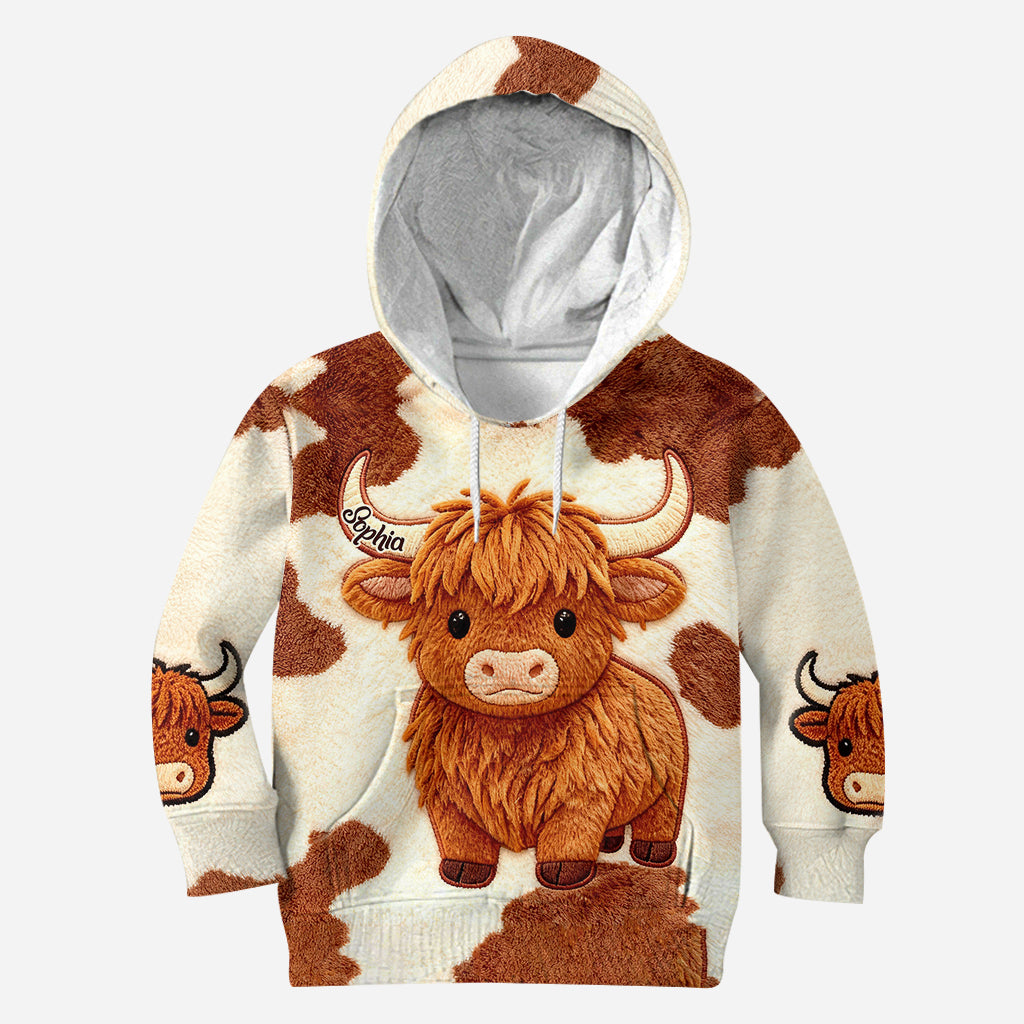 Vache des Highlands mignonne - Sweat à capuche et legging personnalisés avec motif vache des Highlands