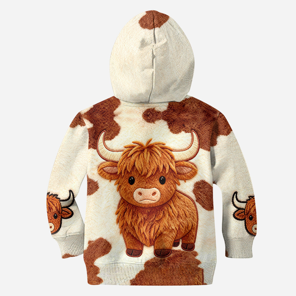 Vache des Highlands mignonne - Sweat à capuche et legging personnalisés avec motif vache des Highlands