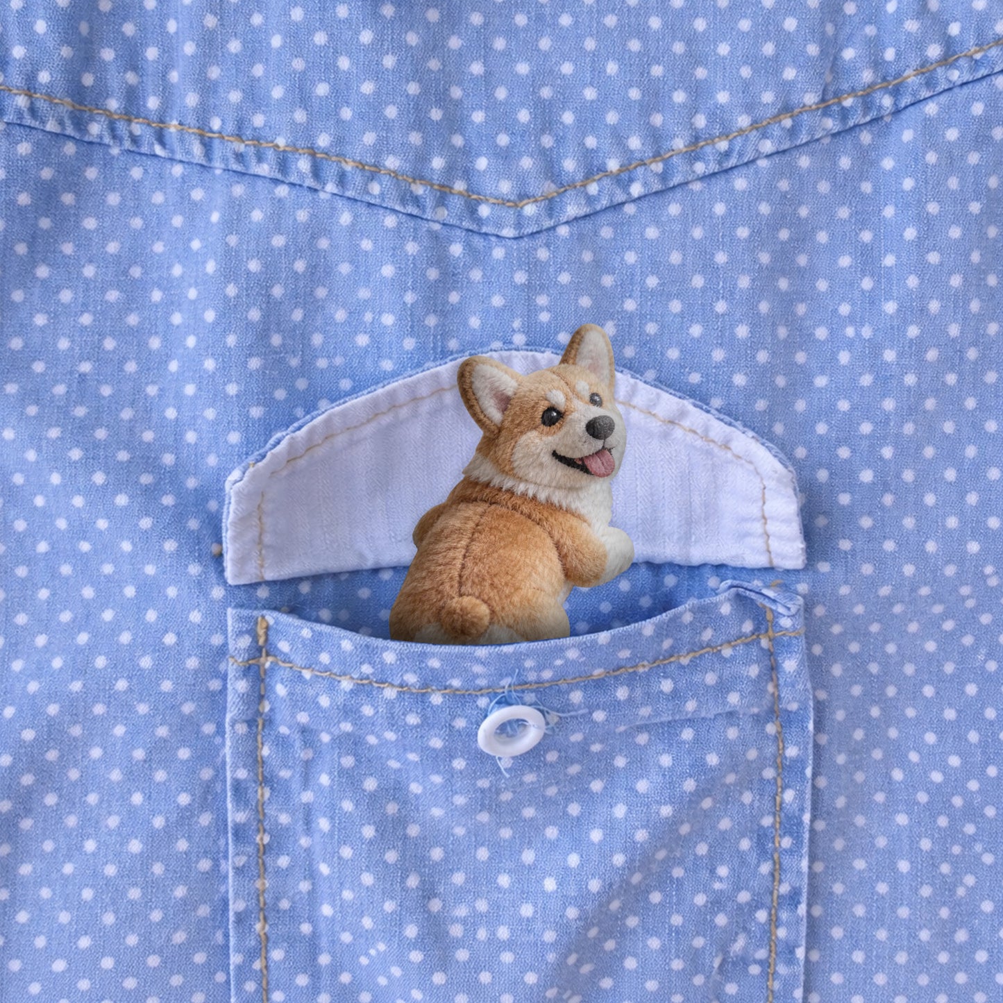 Geschenk für Tierliebhaber - Personalisierte Hund Plüschbrosche