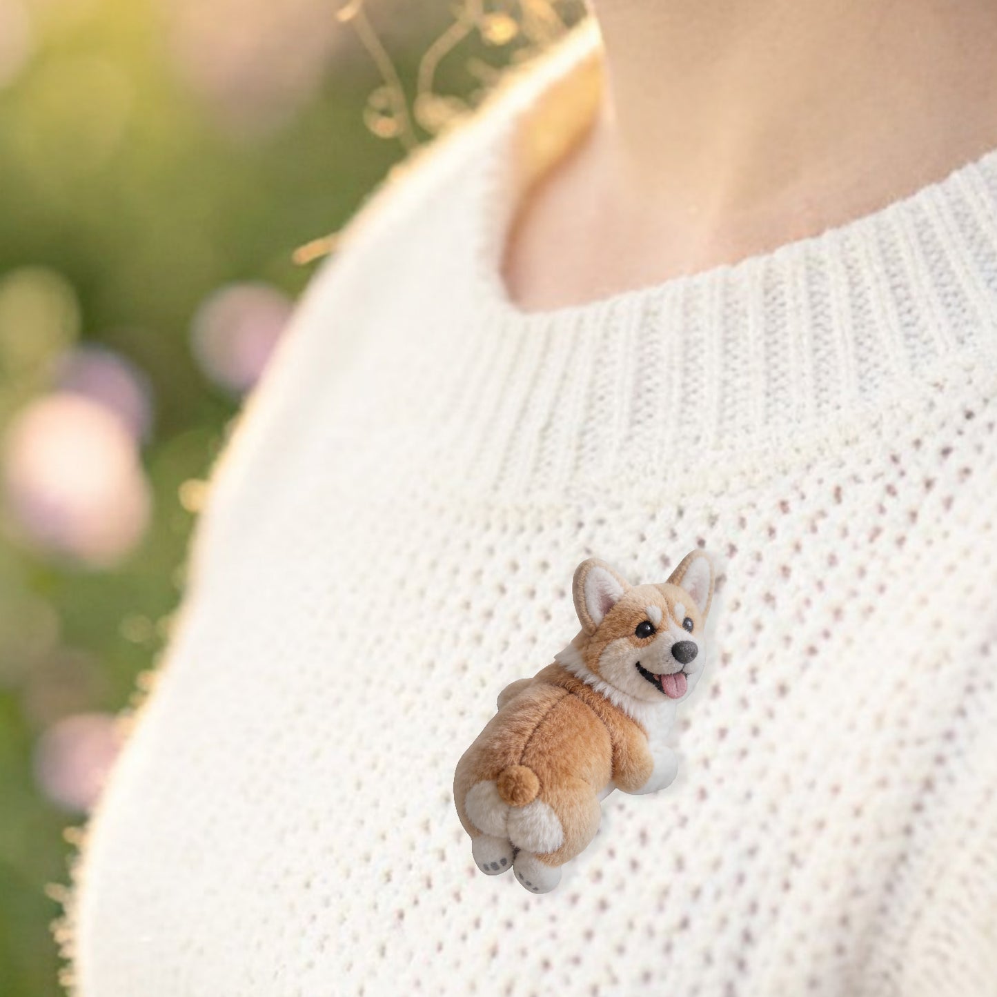 Geschenk für Tierliebhaber - Personalisierte Hund Plüschbrosche