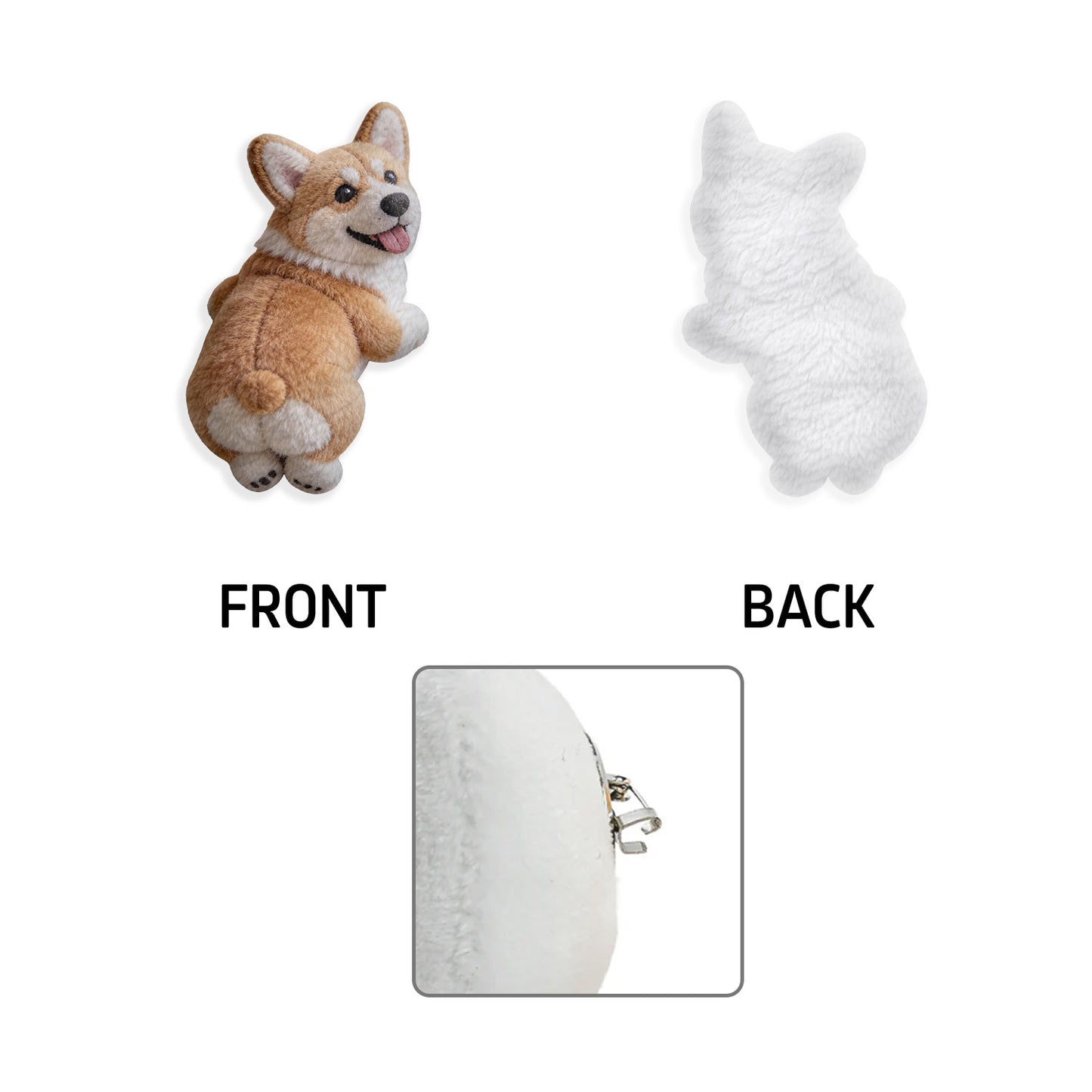 Geschenk für Tierliebhaber - Personalisierte Hund Plüschbrosche