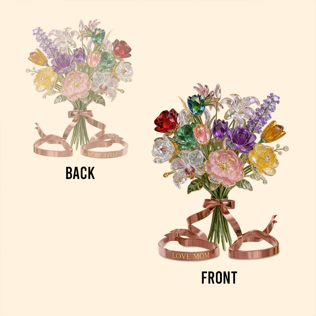 Cadeau pour maman, grand-mère, belle-mère - Plaque acrylique personnalisée « Mère » en forme de carte de vœux