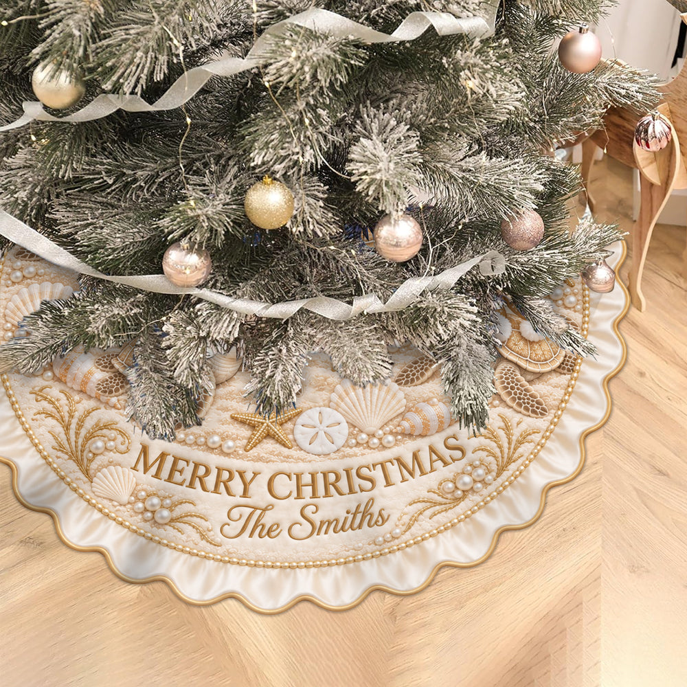 Magical Time of The Year Turtle Lovers - Personalized Turtle Shaped Tree Skirt