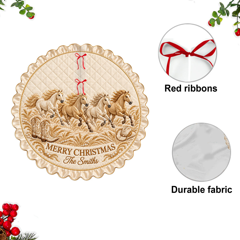 Magical Time Of The Year - Personalized Horse Shaped Tree Skirt